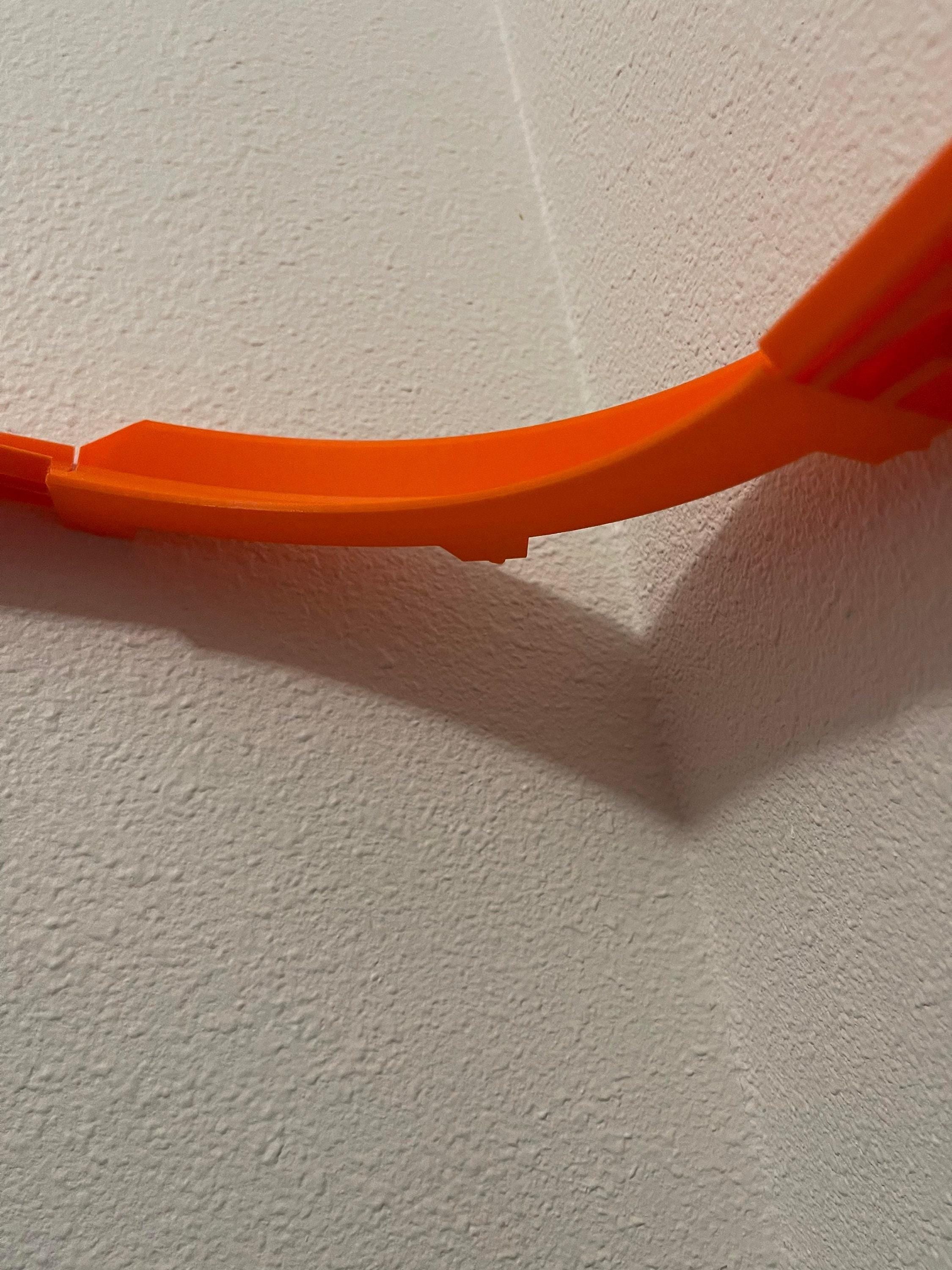 Racetrack 90 Degree, Inside Corner Turn - 3D Printed Adapter, High Walls, Fits Snug (Single, 4-Pack)