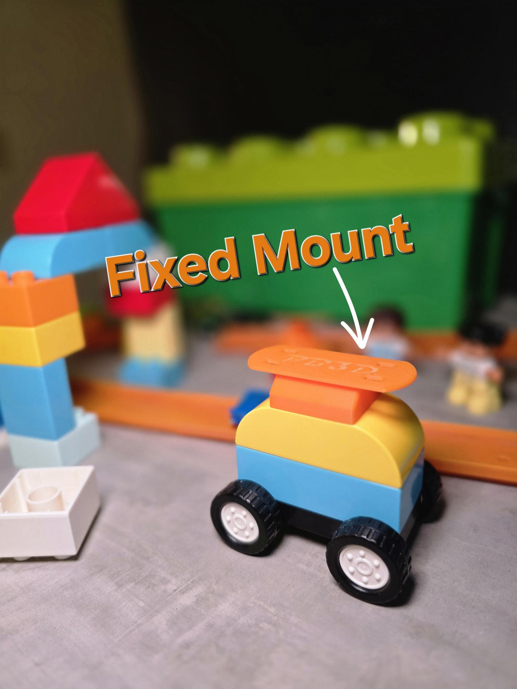 3D Printed Adapters, Racetrack Connectors For Duplo Tracks | PLA Plastic | Universal Fit, Color Options