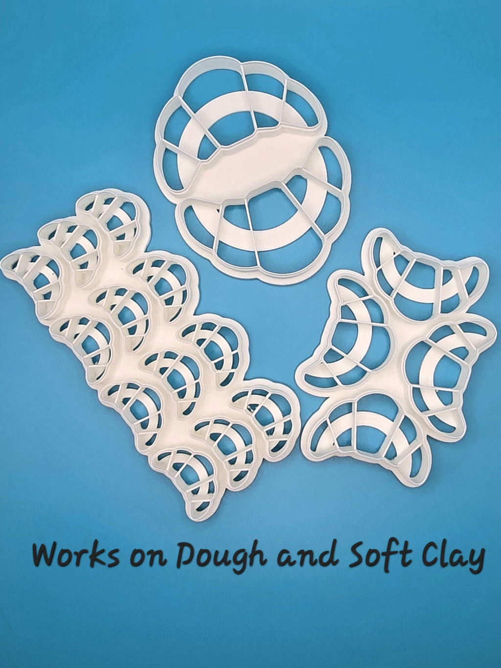 3 Sizes Available, French-Style Croissant Cookie Cutter | PLA | Small, Medium, Large (1", 1.5", 2.3")