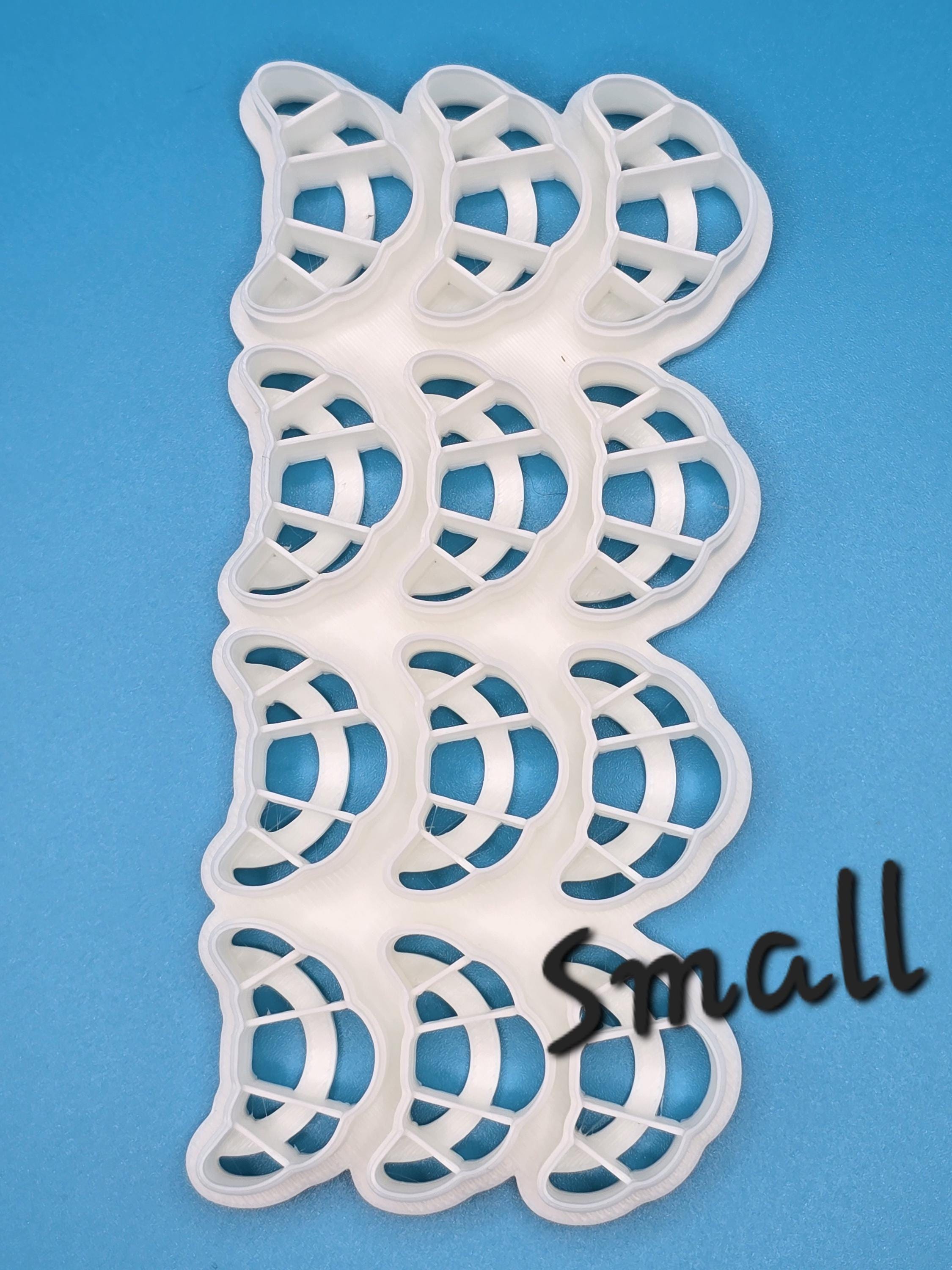 3 Sizes Available, French-Style Croissant Cookie Cutter | PLA | Small, Medium, Large (1", 1.5", 2.3")