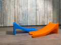 Racetrack Ramp And Landing, Toy Car Course Accessory | For Orange Blue Tracks, 1.6in X 4.5in, Multicolor