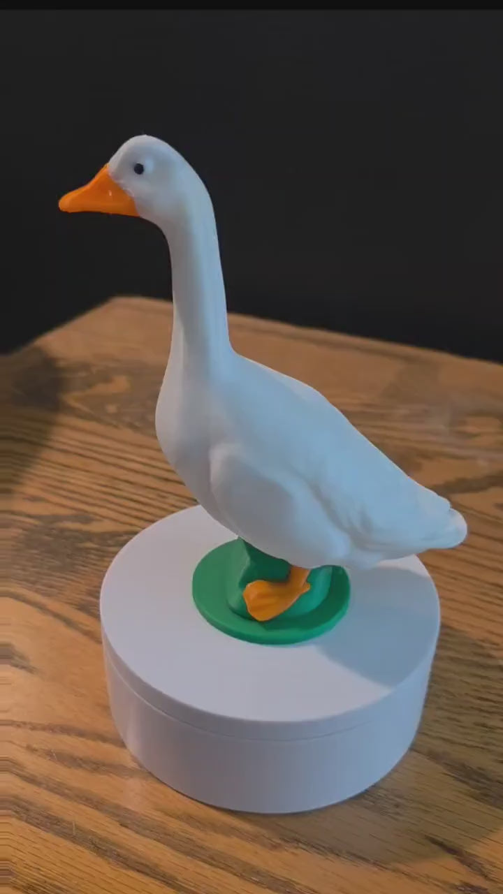 Mini Porch Goose, Farmhouse Figurine | 3D Printed | 6 Inch Tall Desk Accent, Shelf Entryway Gift, Seasonal Decor