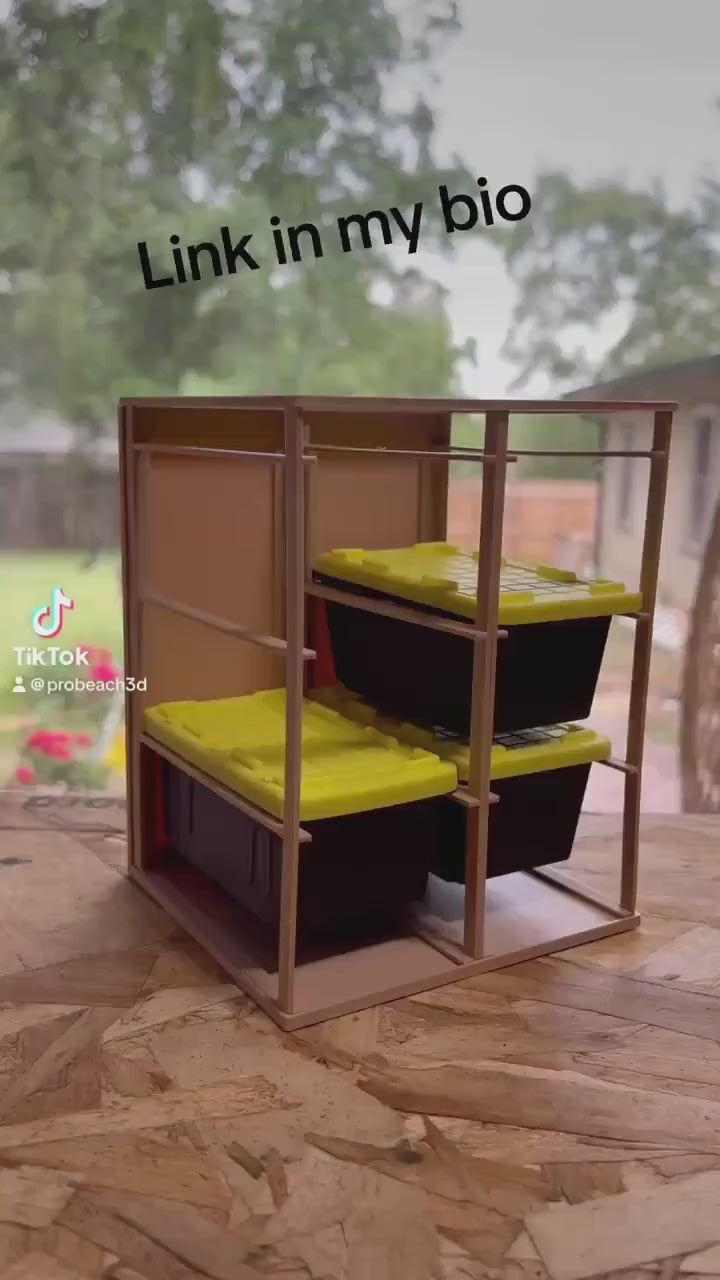Mini Totes With, Stackable Storage System - Single Or Full Sets, Rack Compatible | 4x2x1.5In